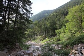 一ノ沢と登山道