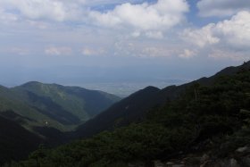 安曇野市街を望む
