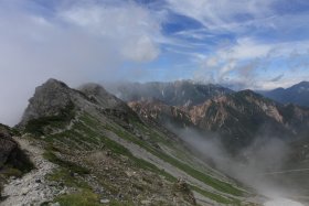 西鎌尾根と硫黄尾根