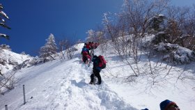 地蔵尾根を下山中