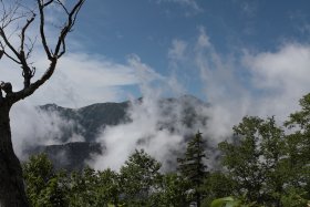 青空に湧き上がる雲