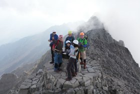 奥穂高岳山頂にて