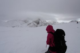 赤岳は雲の中