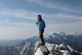 山頂にて
