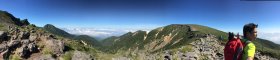 阿弥陀岳から硫黄岳へのパノラマ
