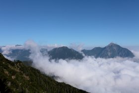 眼下に広がる雲海
