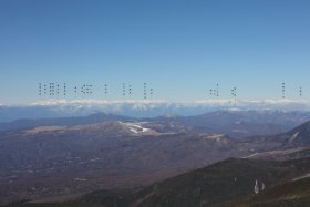 北アルプスの山々