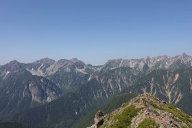 穂高連峰と槍ヶ岳