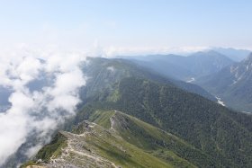 蝶ヶ岳まで