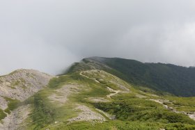 蝶ヶ岳へ