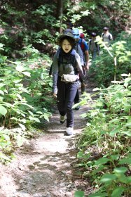 登山道へ