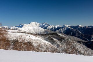 北アルプスの山々