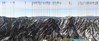 雄山から見える山々
