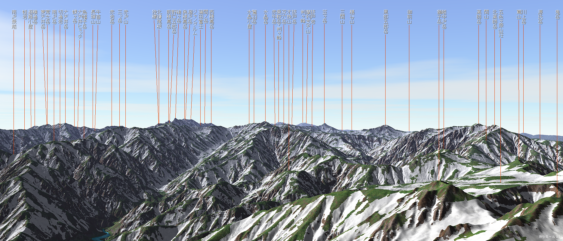雄山から見える山々2
