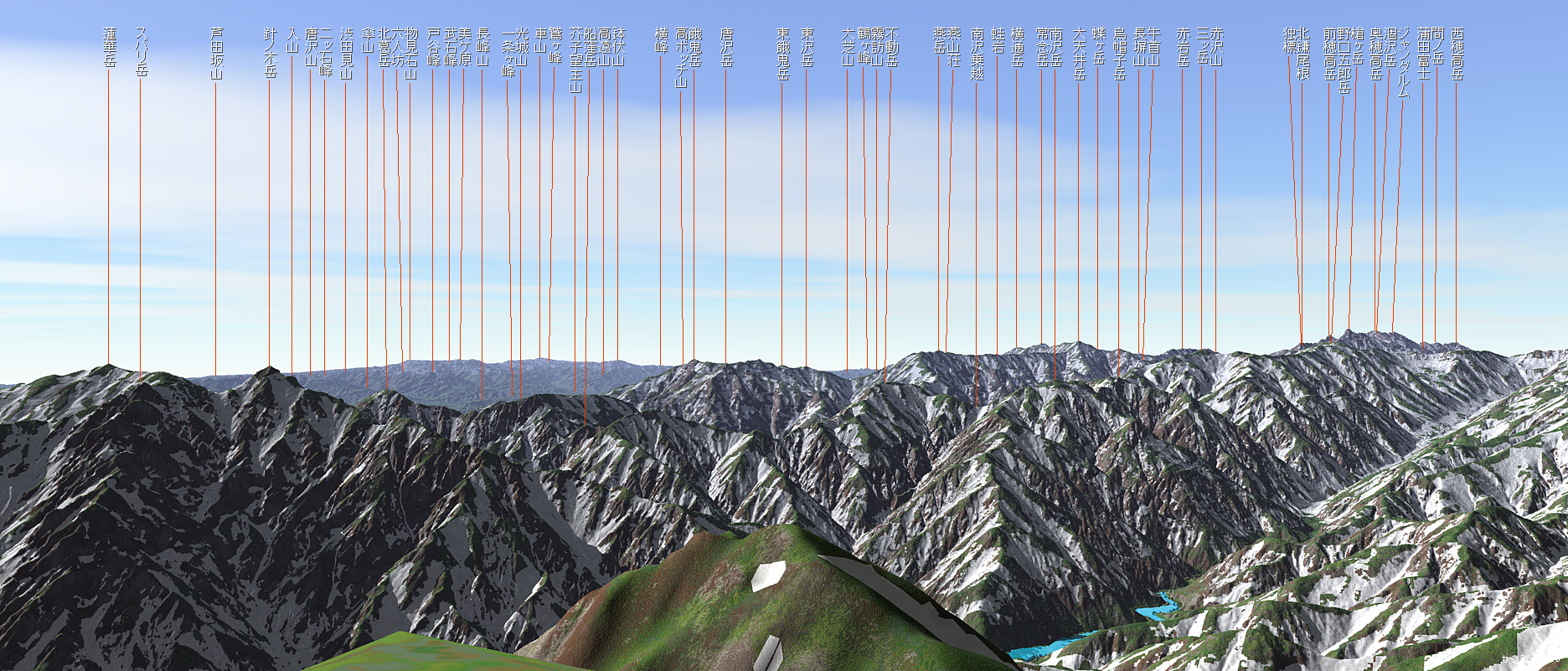 雄山から見える山々3