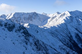 木曽駒ヶ岳、中岳、宝剣岳、伊那前岳