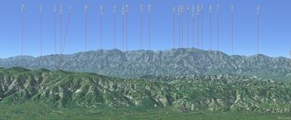 中央アルプスの山々