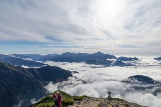 唐松岳から見る剱岳と立山